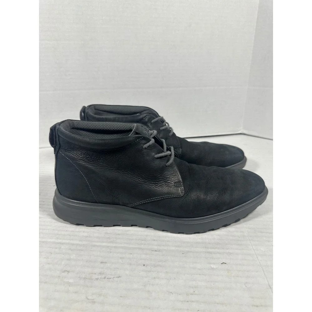 ECCO Mens CS20 Hybrid PlainToeBoots Black Leather 63312402001 Size 45 US 11-11.5